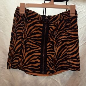 Zebra Print Mini Skirt